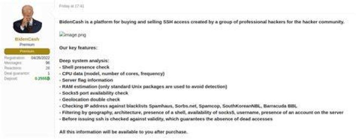 BidenCash Business Expansion SSH Server Access Now Available on Dark