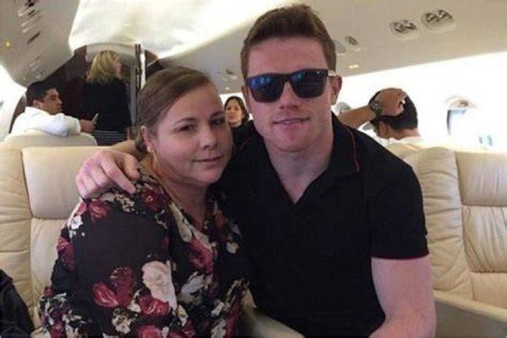 Canelo Alvarez with mother Ana Maria Barrag&aacute;n Celebrities InfoSeeMedia