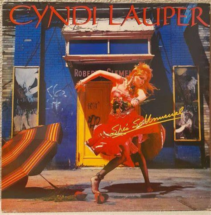 Cyndi Lauper in 1983. She was 29 or 30 years old in this picture. Her first studio album, "She's