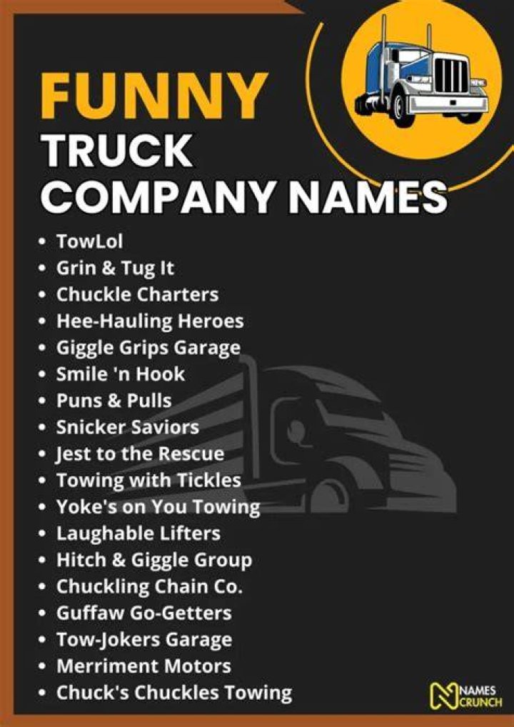 Funny Trucking Company Names Look At The Company Name Imgflip You