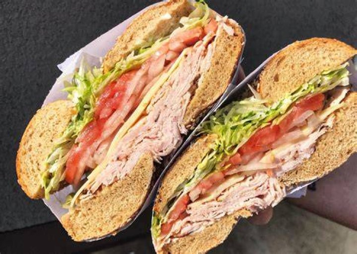 Honey Turkey Sandwich on a Cinnamon Raisin Bagel Yelp