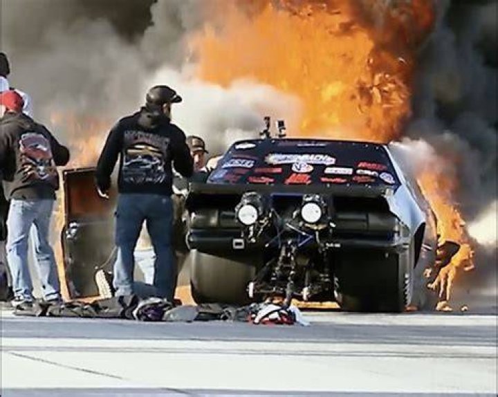 Mike Murillo Escapes Fiery "No Prep Kings" Accident VCP Motorsports