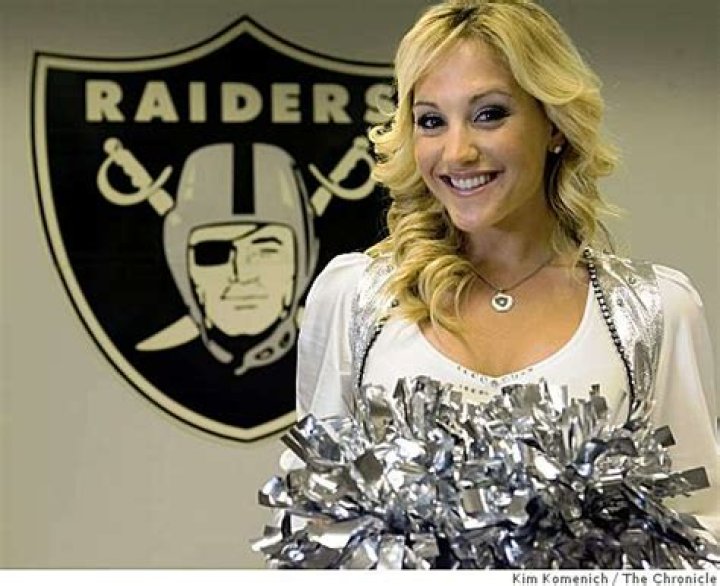 Raider cheerleader days as a blonde