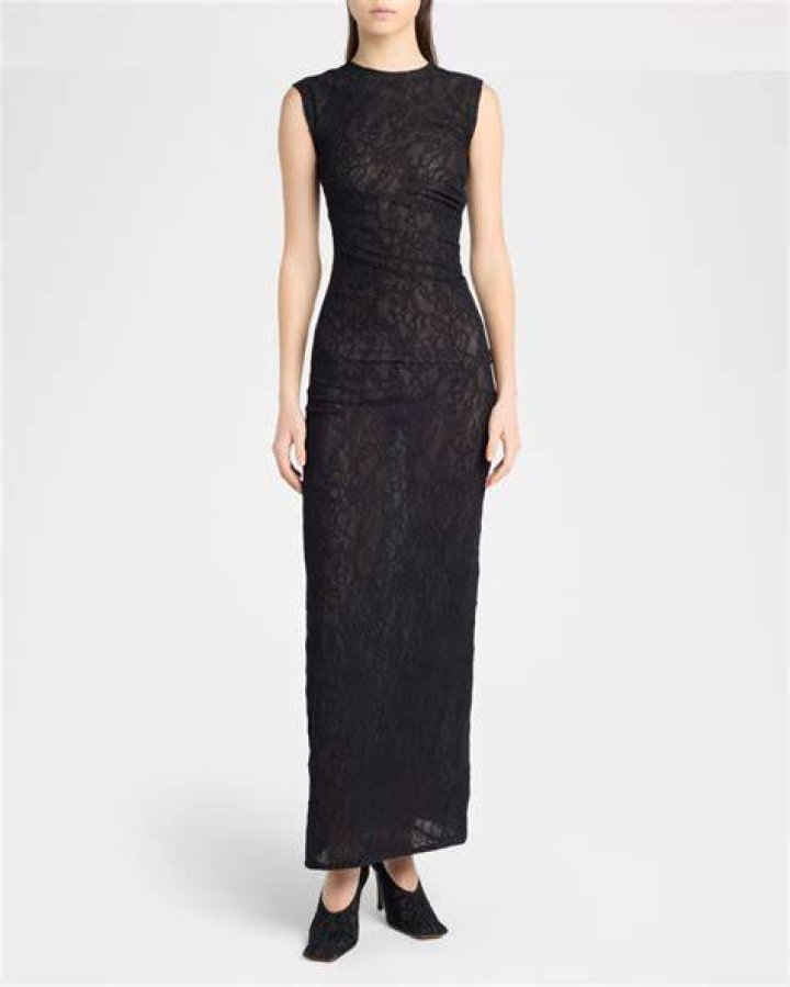 Stella Lace Maxi Dress in Taupe Baltic Born Taupe maxi dress, Boho
