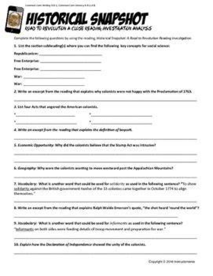 The Ultimate Historical Snapshot Answer Key PDF Download Guide