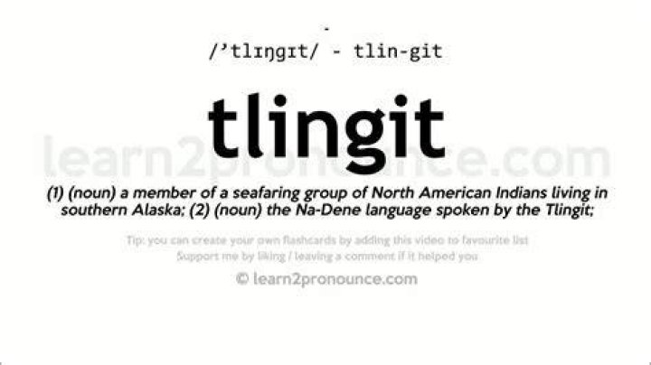 Tlingit pronunciation and definition YouTube