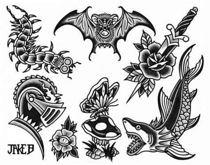 Uncover The Enigmatic World Of Black Traditional Tattoo Flash